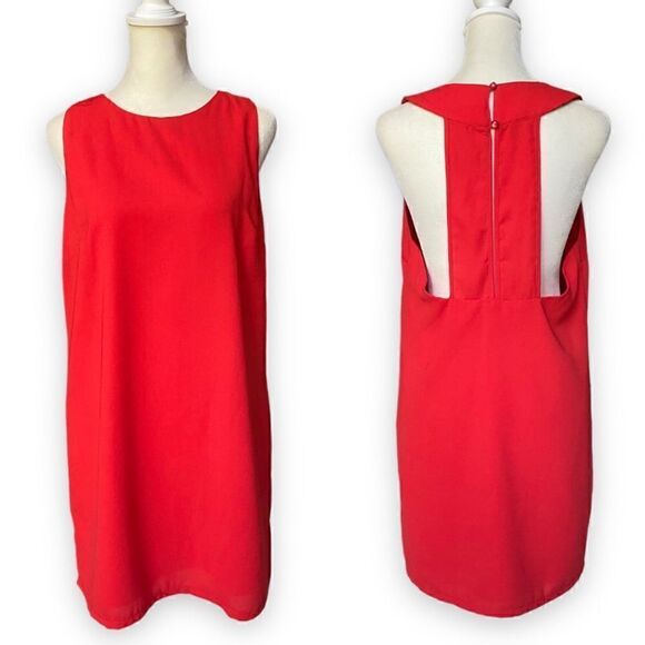 MIAMI Red Racerback Shift Mini Dress - Picture 1 of 16